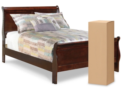 Alisdair Full Sleigh Bed with Chime 8 Inch Memory Foam Mattress in a Box