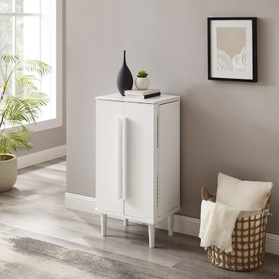 Linon Mina Jewelry 7 Drawer Armoire, White