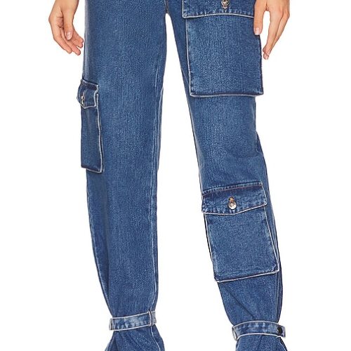 Bardot Denim Cargo Jeans in Denim-Medium