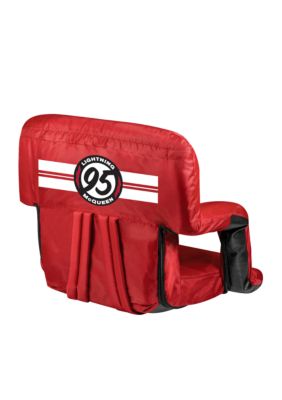 Picnic Time Lightning McQueen - Ventura Portable Reclining Stadium Seat, Red