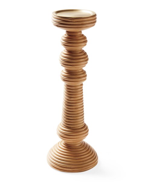 Carmel Rattan Candlestick