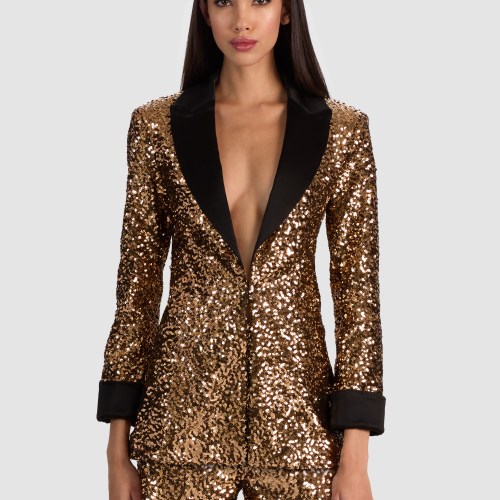 alice + olivia JUSTIN SEQUIN BLAZER