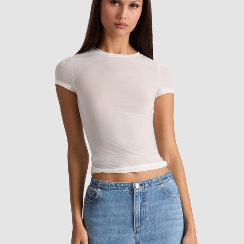 alice olivia HOTTIE SHRUNKEN BABY TEE