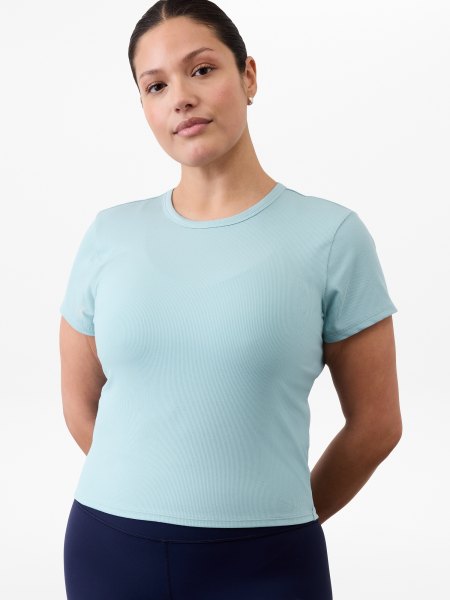 Signature Rib Crop Tee