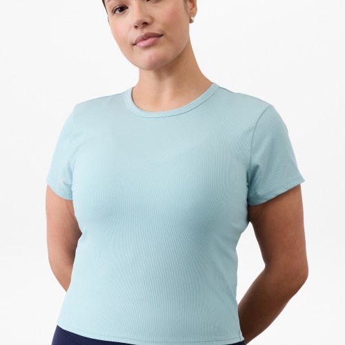 Signature Rib Crop Tee
