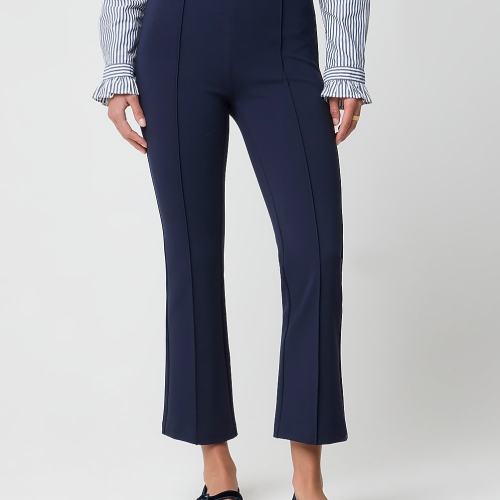 Ponte cropped pull-on pant