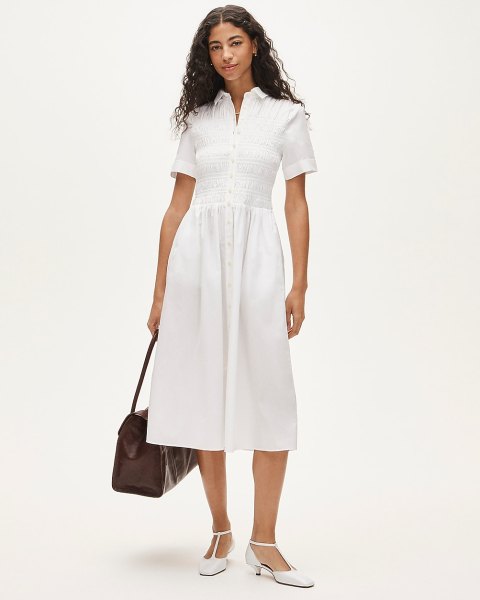 Elsie shirt-dress in cotton poplin