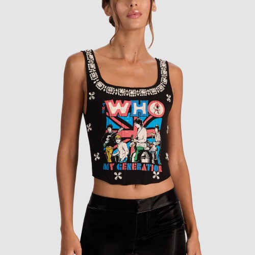 alice olivia BRESLIN BAND TEE CORSET