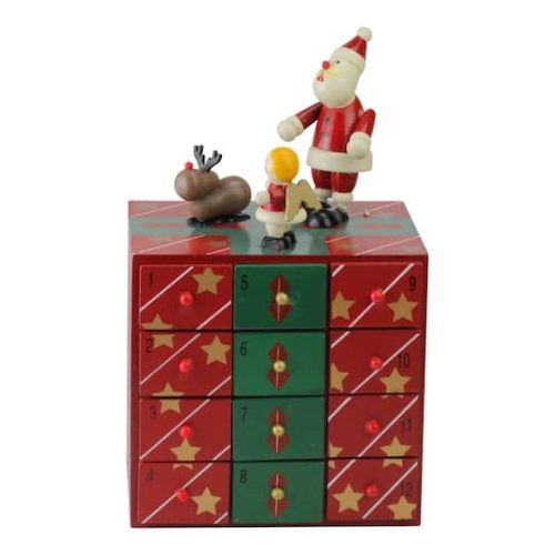 10.5 Red & Green Elegant Advent Storage Calendar Box By Northlight | Michaels