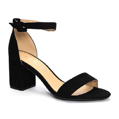 CL by Laundry Womens Jody Heeled Sandals, Wide, Black