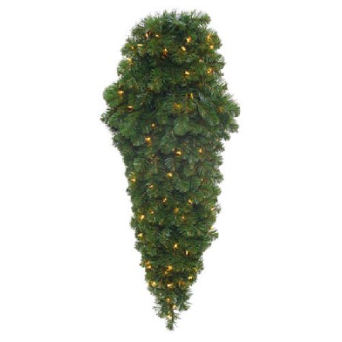 Vickerman 48 Grand Teton Christmas Teardrop with100 Warm White LED Lights, One Size, Green