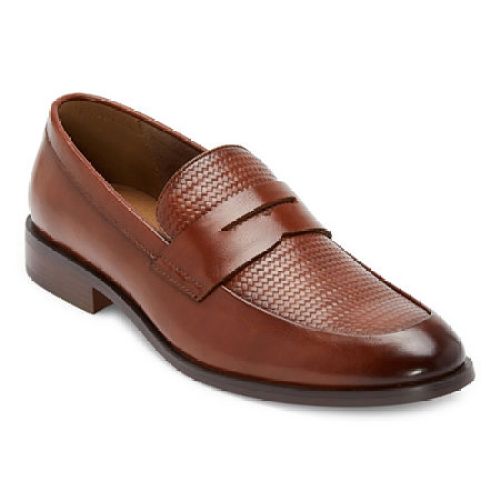 J. Ferrar Harlow Mens Moc Closed Toe Slip-On Shoe, 1/2 Medium, Brown