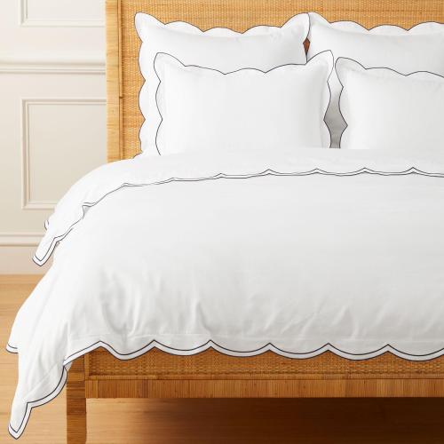 Scallop Sateen Duvet Cover