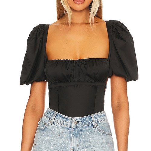 For Love Lemons Dany Bodysuit in Black