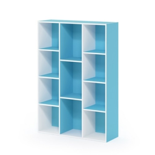 11-Cube Reversible Open Shelf Bookcase