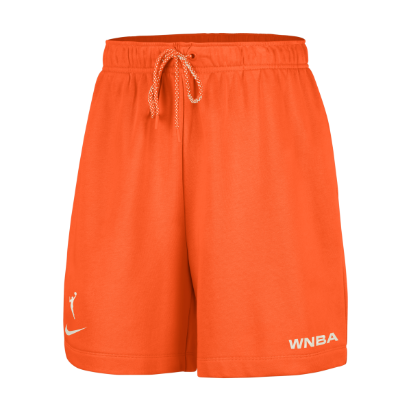 Team 13 Nike Womens WNBA 6 Fleece Shorts in Orange | HF6475-820