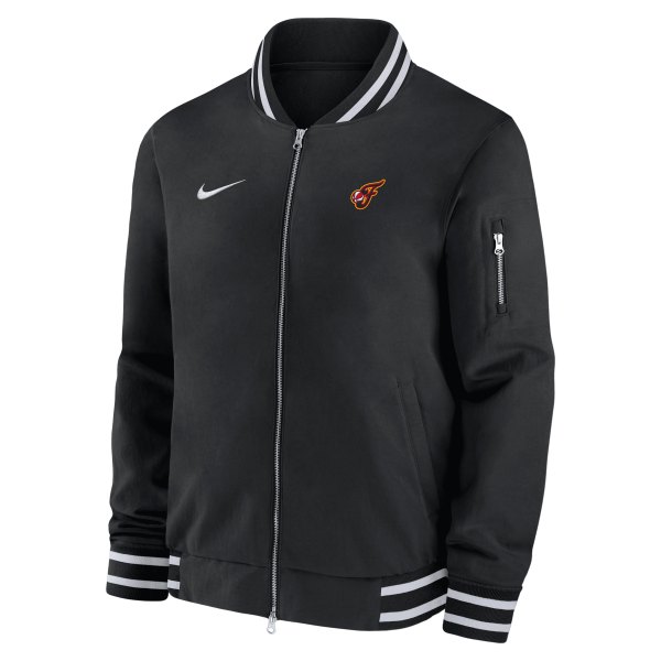 Indiana Fever Nike Mens WNBA Bomber Jacket in Black | M62424WINF-BLK