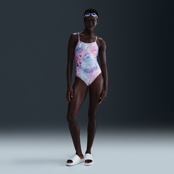 Nike Womens Swim HydraStrong Racerback One-Piece in Multicolor | NESSF013-959