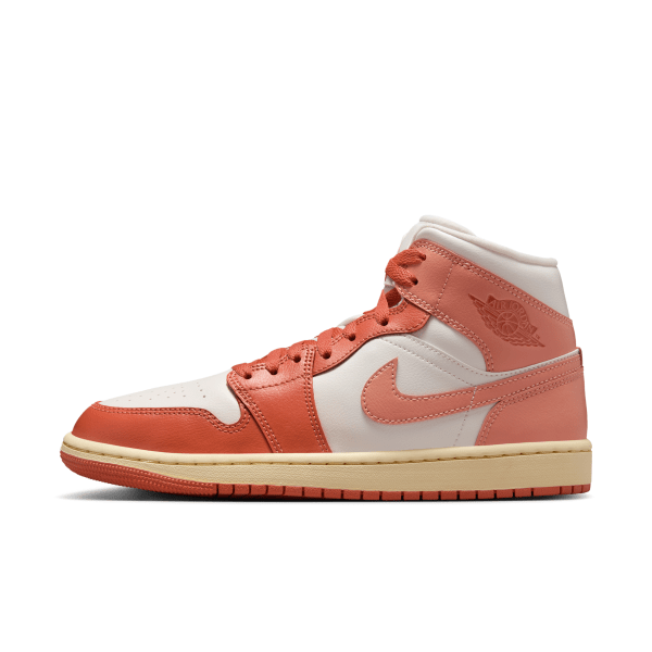 Womens Air Jordan 1 Mid Shoes in White | BQ6472-180