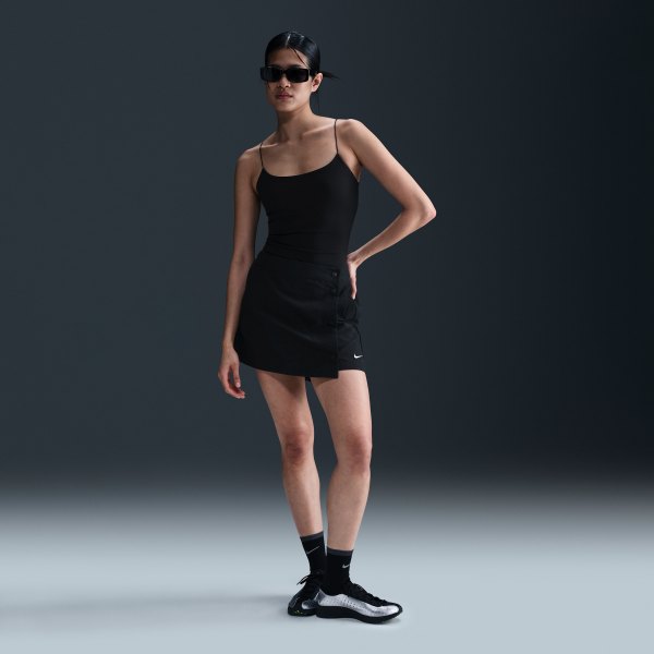 Womens Nike Sportswear Essential Woven Skort in Black
