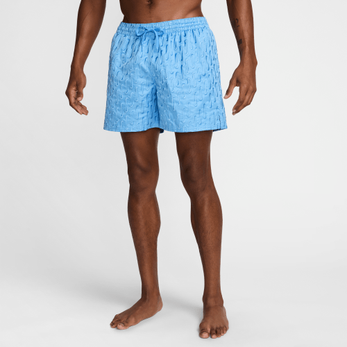 Nike Mens Swim Breaker Swoosh logo Link 5 Fully Lined Volley Shorts in Yellow | NESSF505-740