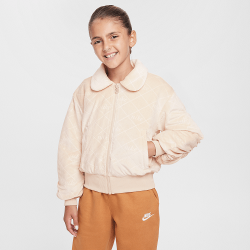 Nike Sportswear Big Kids (Girls) Jacket in Brown | FZ5587-126