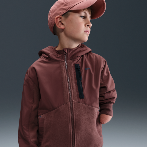 Nike Sportswear City Utility EasyOn Big Kids Therma-FIT Winterized in Brown