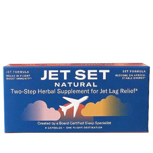 JET SET NATURAL Two-Step Herbal Supplement for Jet Lag Relief in Beauty: NA.