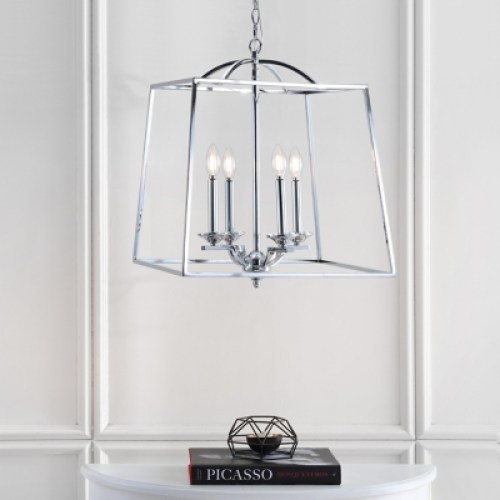 Jonathan Y 4-bulb Abstract Pendant Light, Chrome