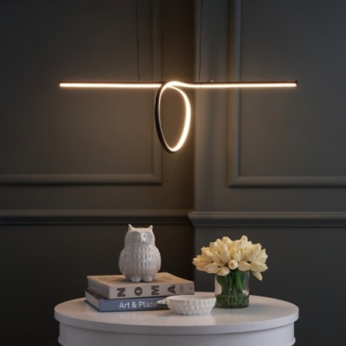 Jonathan Y Linear Pendant Light, Black