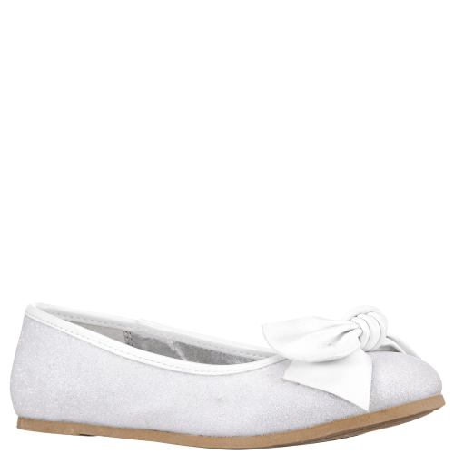Girls Liza White Glitter | Nina Shoes