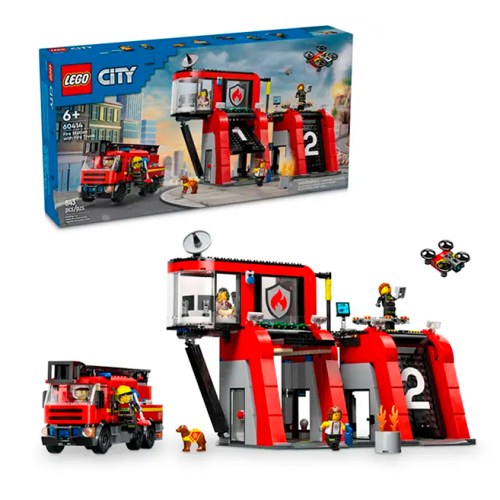LEGO City Fire – Fire Station with Fire Truck – Building & Construction for Ages 6 to 11 – Fat Brain Toys