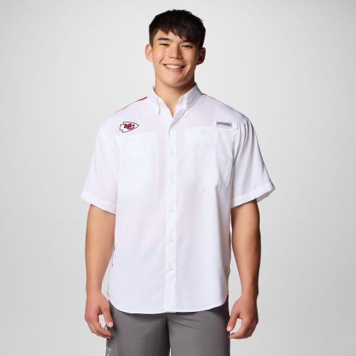 Columbia Mens PFG Super Slack Tide Short Sleeve Shirt Kansas City Chiefs