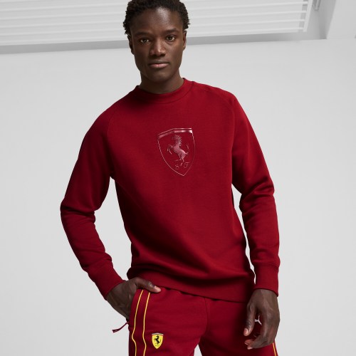 PUMA Scuderia Ferrari Mens Long Sleeve Motorsport T-Shirt in Red, Size M