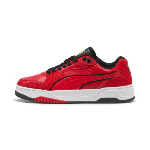 PUMA Rebound Break Low Scuderia Ferrari Big Kids Easy On Sneakers in Red, Size 5.5