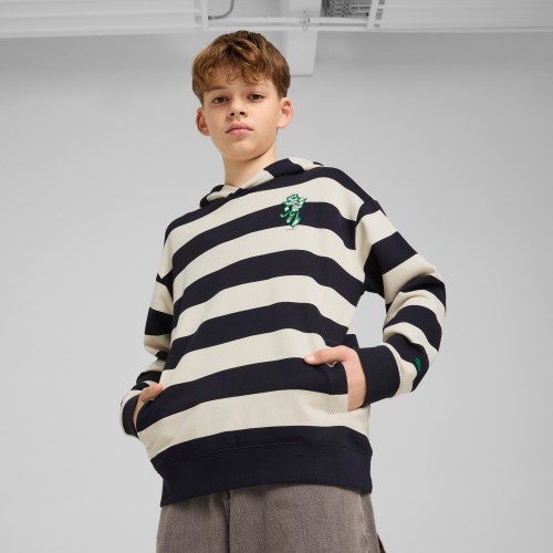 SUPER PUMA Big Kids Graphic Hoodie in White, Size L