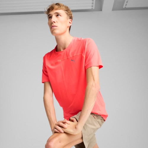 PUMA SEASONS coolCELL Mens Short Sleeve T-Shirt in Red, Size S