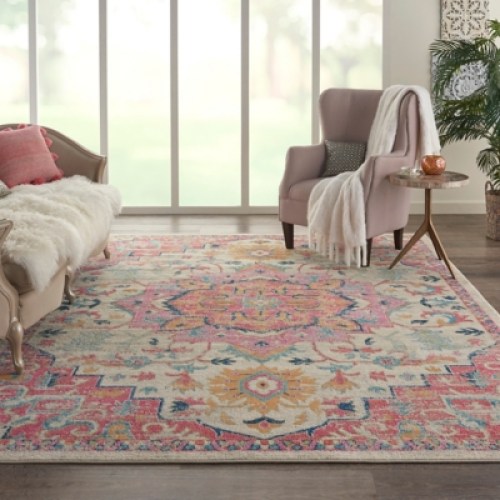 Nourison Passion 8 x 10 Ivory/Pink Bohemian Indoor Rug