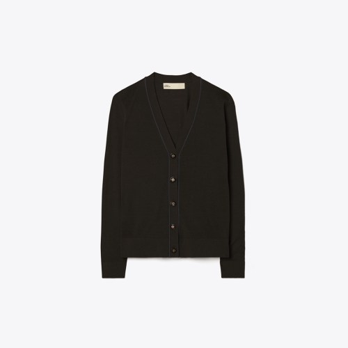 Tory Burch Birdie-Embroidered Cashmere Cardigan