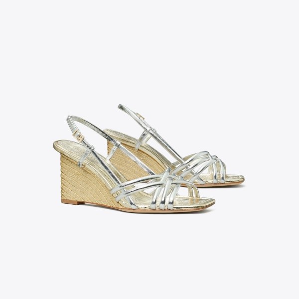 Tory Burch Multi-Strap Espadrille Wedge