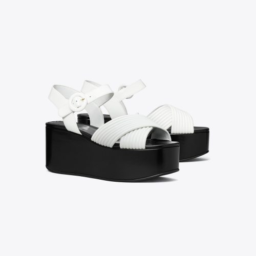Tory Burch Bomb Cross-Strap Platform Sandal