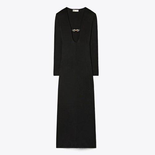 Tory Burch Deep U-Neck Jessa Viscose Dress