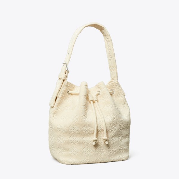 Tory Burch T Monogram Terry Oversized Bucket Bag