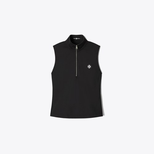 Tory Burch Nylon Logo Zip Top