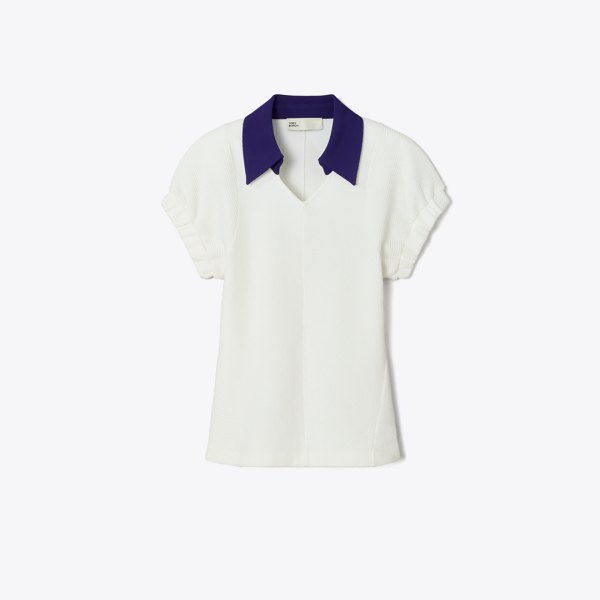 Tory Burch Cotton and Silk Polo