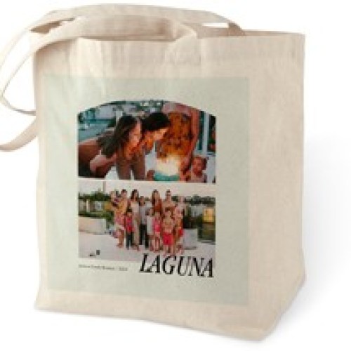 Cotton Tote Bags: Stacked Arch Collage | 15×18 | Blue | Shutterfly