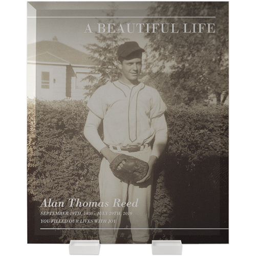 Flat Glass Prints: Beautiful Life, White