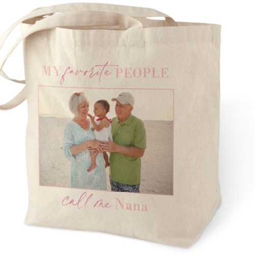 Cotton Tote Bags: My Favorite Script, Pink, bright pink