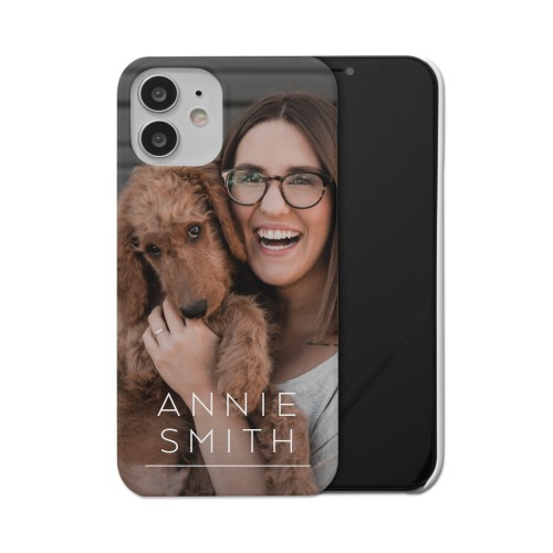 Custom iPhone 12 Cases: Simply Personal, Slim Case, Matte Finish, White
