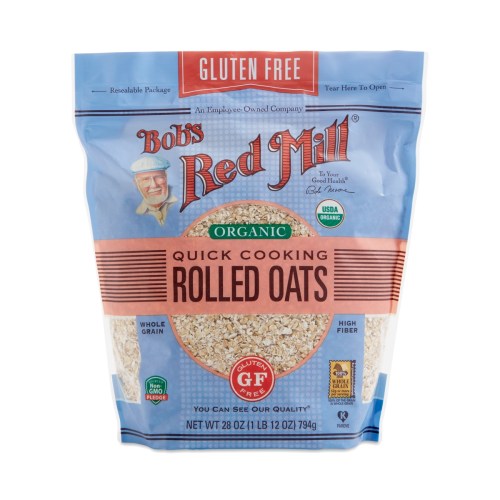 Bobs Red Mill Organic Quick Cooking Rolled Oats 28 oz bag
